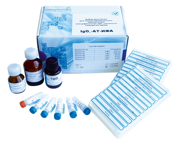 Набор реагентов для иммуноферментного определения аллергенспецифических IgG4-антител в сыворотке крови (IgG4-АТ-ИФА)